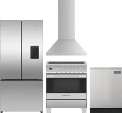 4 Piece Package Includes Refrigerator, Range, Hood And Dishwasher